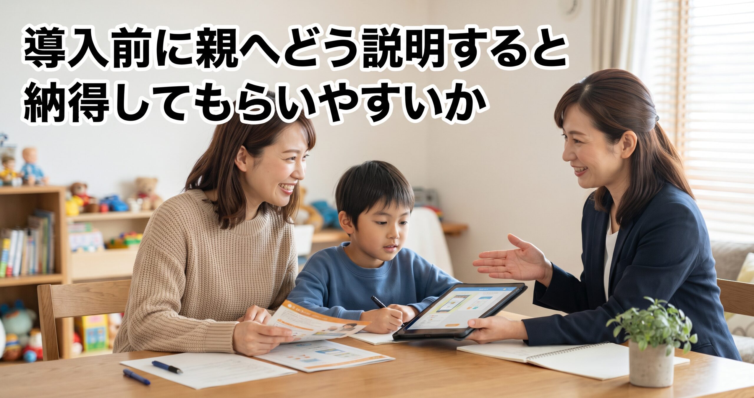 導入前に親へどう説明すると納得してもらいやすいか
