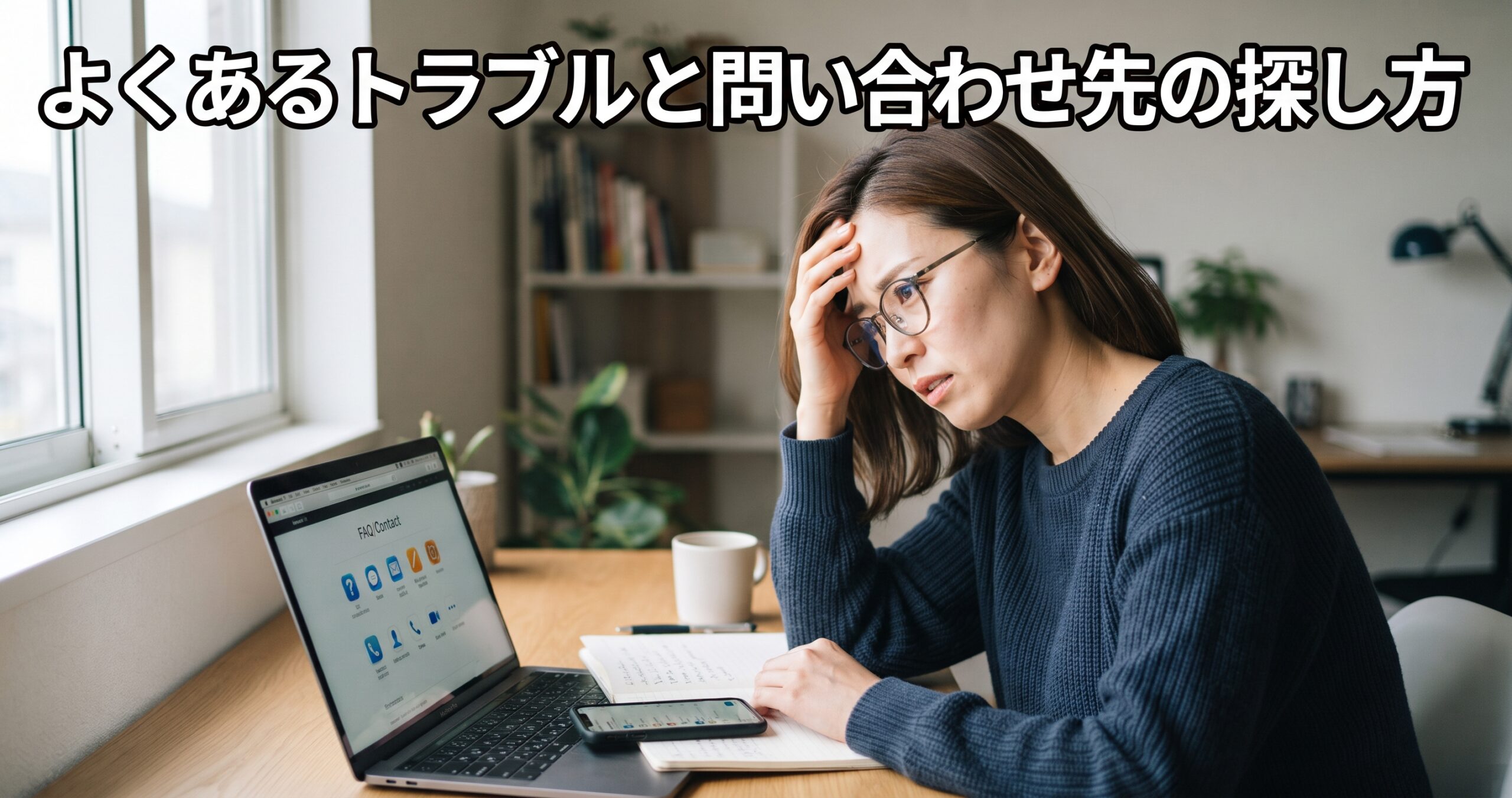 よくあるトラブルと問い合わせ先の探し方