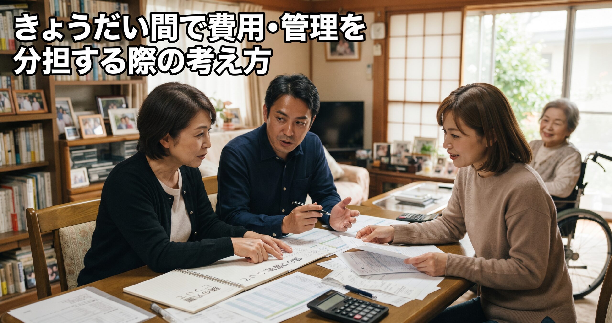 きょうだい間で費用・管理を分担する際の考え方