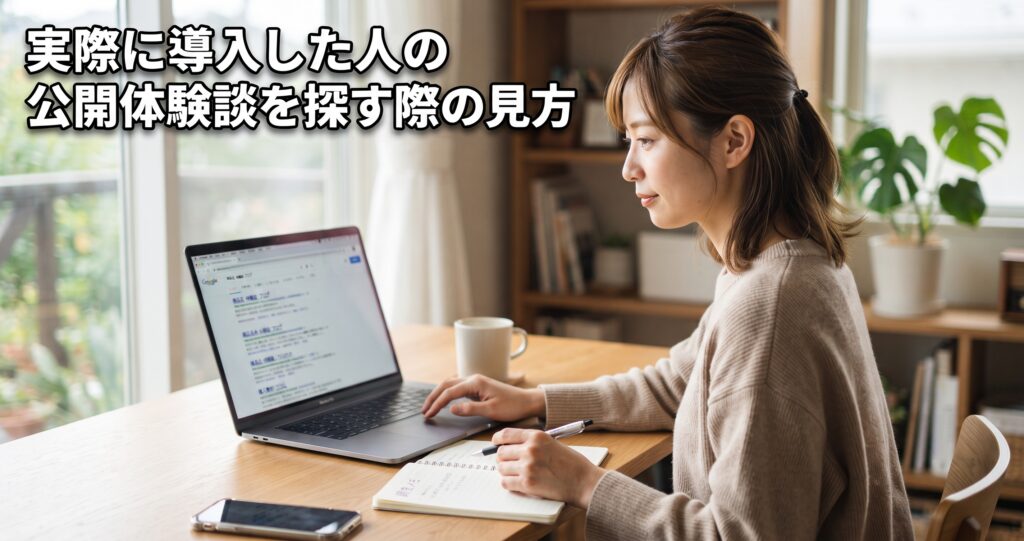 実際に導入した人の公開体験談を探す際の見方