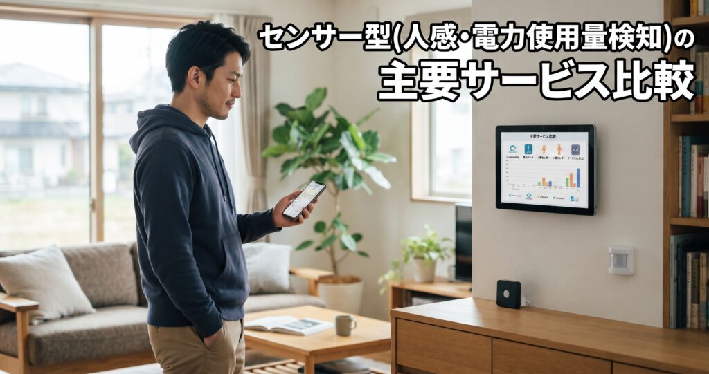 センサー型(人感・電力使用量検知)の主要サービス比較