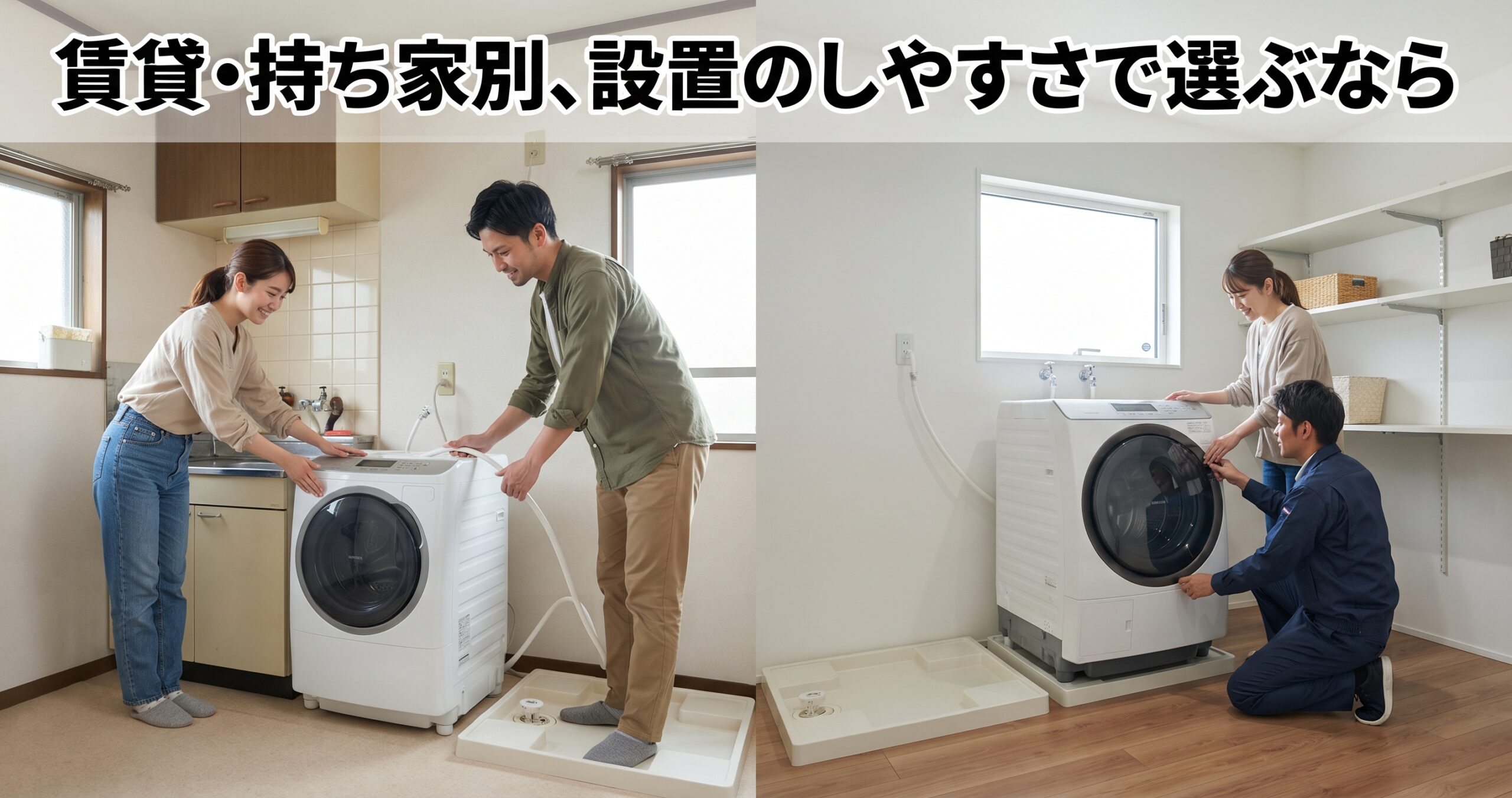 賃貸・持ち家別、設置のしやすさで選ぶなら