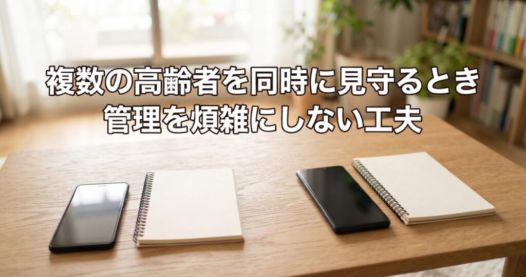 両親それぞれ・複数の高齢者を同時に見守るとき、管理が煩雑にならない工夫