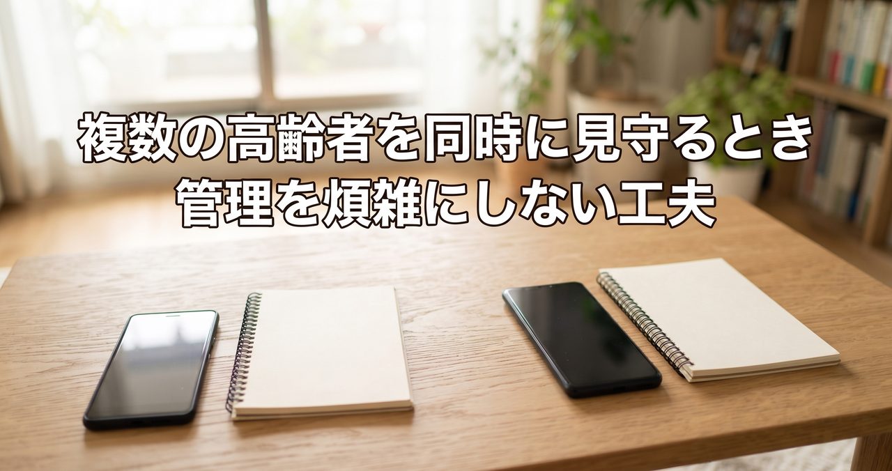 両親それぞれ・複数の高齢者を同時に見守るとき、管理が煩雑にならない工夫