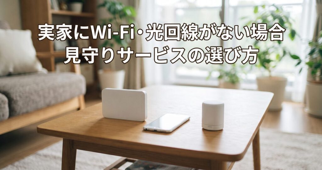 実家にWi-Fi・光回線がない場合、見守りサービスはどう選べばいいか
